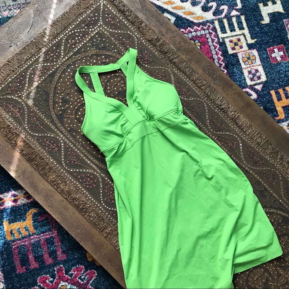 Athleta Sunfish Lime Green Dress